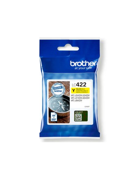 Ink-Jet Brother Lc-422Y Yellow Mfc-J5340Dw / Mfc-J5740Dw / Mfc-J6540Dw / Mfc-J6940Dw 550 Paginas