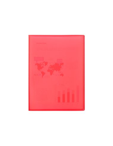 Carpeta Liderpapel Escaparate 40 Fundas Polipropileno Din A3 Rojo Translucido