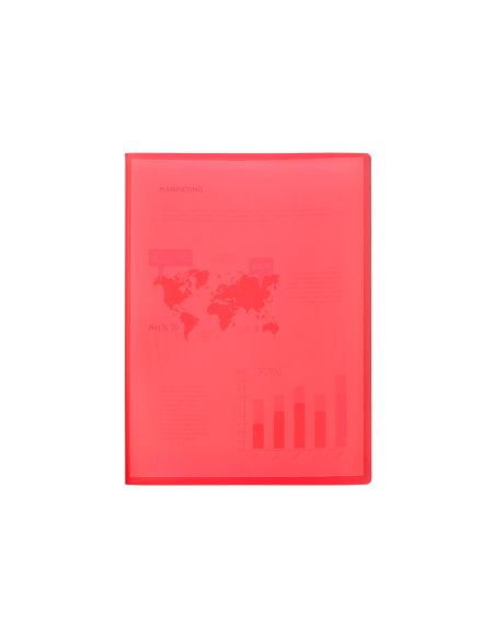 Carpeta Liderpapel Escaparate 40 Fundas Polipropileno Din A3 Rojo Translucido