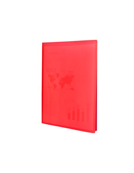 Carpeta Liderpapel Escaparate 40 Fundas Polipropileno Din A3 Rojo Translucido