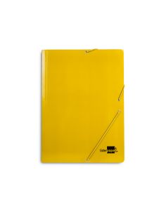 Carpeta Liderpapel Gomas Tres Solapas Carton Plastificado Folio Color Amarillo 2