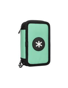 Plumier Escolar Antartik Triple Cremallera Color Menta 36 Piezas