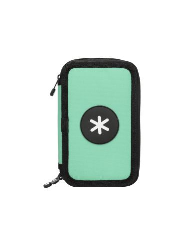Plumier Escolar Antartik Triple Cremallera Color Menta 36 Piezas