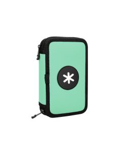 Plumier Escolar Antartik Doble Cremallera Color Menta 28 Piezas