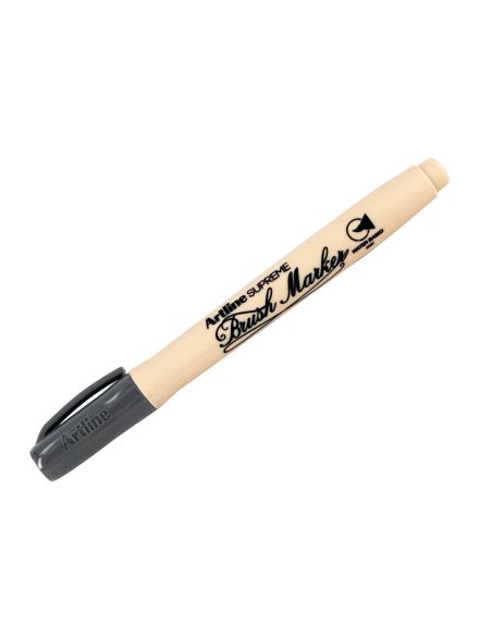 Rotulador Artline Supreme Brush Epfs Pintura Base De Agua Punta Tipo Pincel Trazo Fino Gris