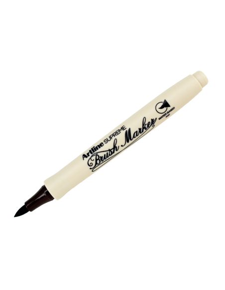 Rotulador Artline Supreme Brush Epfs Pintura Base De Agua Punta Tipo Pincel Trazo Fino Marron Oscuro