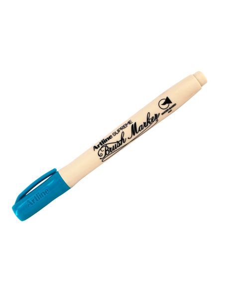 Rotulador Artline Supreme Brush Epfs Pintura Base De Agua Punta Tipo Pincel Trazo Fino Turquesa
