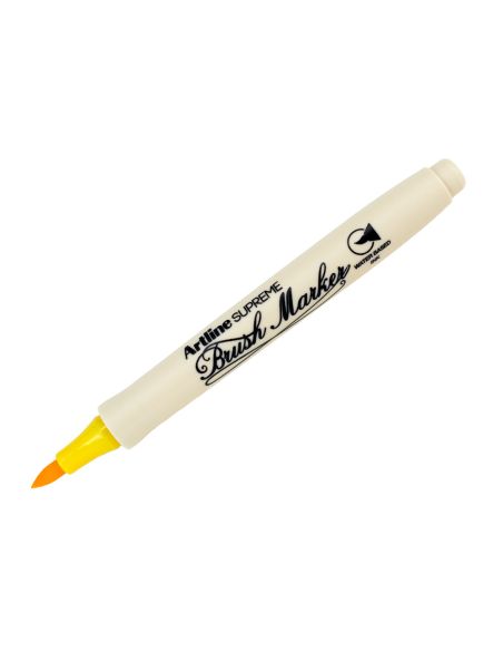 Rotulador Artline Supreme Brush Epfs Pintura Base De Agua Punta Tipo Pincel Trazo Fino Amarillo