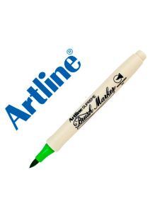 Rotulador Artline Supreme Brush Epfs Pintura Base De Agua Punta Tipo Pincel Trazo Fino Verde Claro