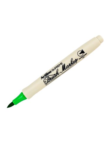 Rotulador Artline Supreme Brush Epfs Pintura Base De Agua Punta Tipo Pincel Trazo Fino Verde Claro
