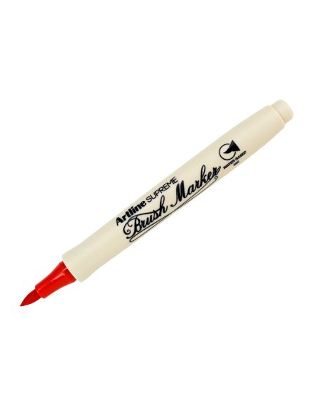 Rotulador Artline Supreme Brush Epfs Pintura Base De Agua Punta Tipo Pincel Trazo Fino Rojo