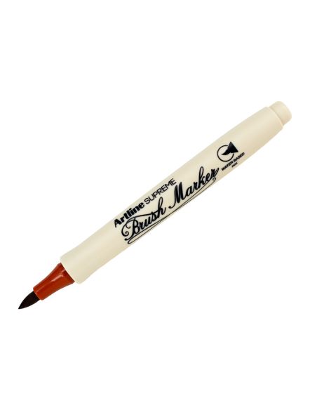 Rotulador Artline Supreme Brush Epfs Pintura Base De Agua Punta Tipo Pincel Trazo Fino Marron
