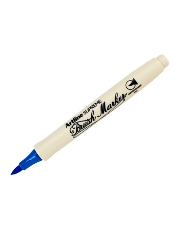 Rotulador Artline Supreme Brush Epfs Pintura Base De Agua Punta Tipo Pincel Trazo Fino Azul Ultramar