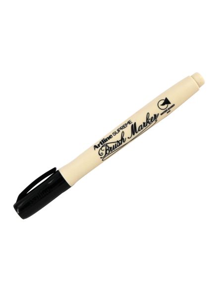 Rotulador Artline Supreme Brush Epfs Pintura Base De Agua Punta Tipo Pincel Trazo Fino Negro