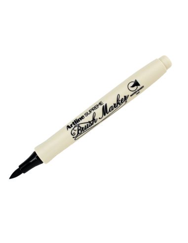 Rotulador Artline Supreme Brush Epfs Pintura Base De Agua Punta Tipo Pincel Trazo Fino Negro