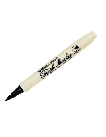 Rotulador Artline Supreme Brush Epfs Pintura Base De Agua Punta Tipo Pincel Trazo Fino Negro