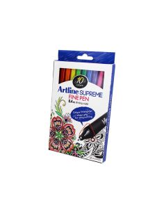 Rotulador Artline Supreme Epfs200 Fine Liner Punta De Fibra 0,4 Mm Bolsa 10 Unidades Colores Surtidos 2