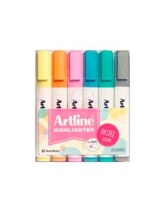 Rotulador Artline Fluorescente Ek-660 Colores Pastel Bolsa De 6 Unidades Colores Surtidos 2