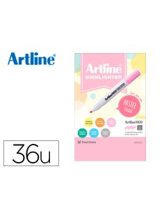 Rotulador Artline Fluorescente Ek-660 Colores Pastel Expositor De 36 Unidades Colores Surtidos