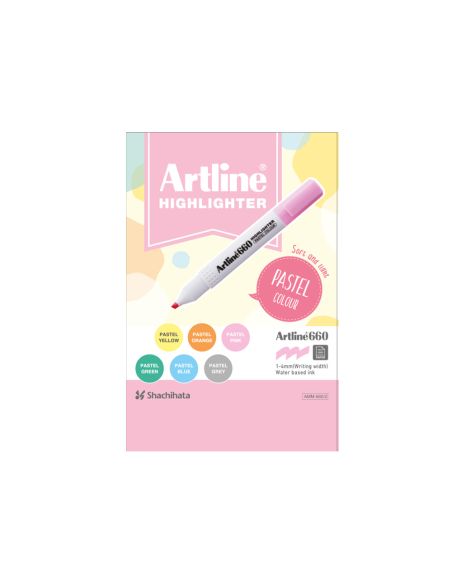 Rotulador Artline Fluorescente Ek-660 Colores Pastel Expositor De 36 Unidades Colores Surtidos