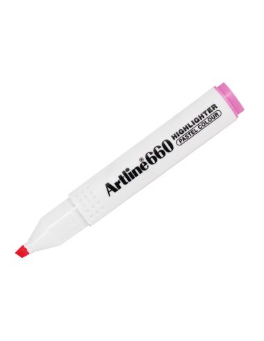 Rotulador Artline Fluorescente Ek-660 Rosa Pastel Punta Biselada
