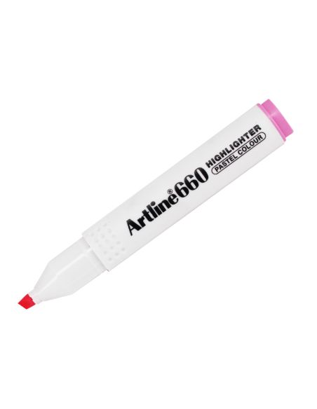 Rotulador Artline Fluorescente Ek-660 Rosa Pastel Punta Biselada