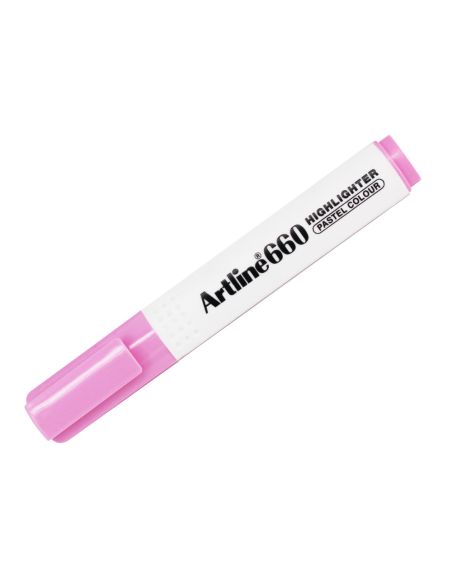 Rotulador Artline Fluorescente Ek-660 Rosa Pastel Punta Biselada