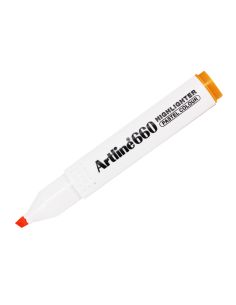 Rotulador Artline Fluorescente Ek-660 Naranja Pastel Punta Biselada 2