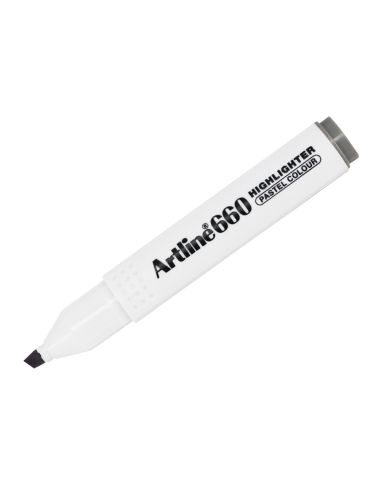 Rotulador Artline Fluorescente Ek-660 Gris Pastel Punta Biselada