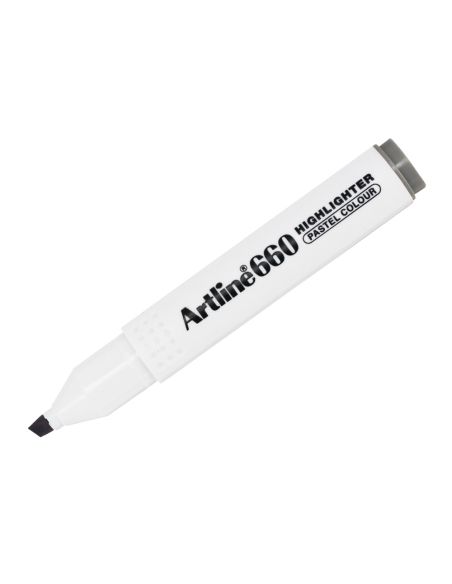 Rotulador Artline Fluorescente Ek-660 Gris Pastel Punta Biselada