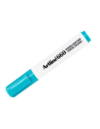 Rotulador Artline Fluorescente Ek-660 Azul Pastel Punta Biselada