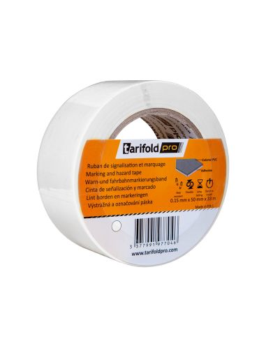 Cinta Adhesiva Djois Para Marcaje Y Señalizacion De Suelo 33 Mt X 50 Mm Color Blanco