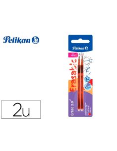 Recambio Roller Pelikan Erase 2.0 Color Rojo Blister De 2 Unidades