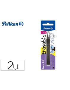 Recambio Roller Pelikan Erase 2.0 Color Negro Blister De 2 Unidades