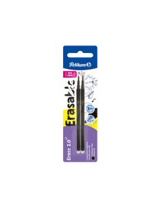 Recambio Roller Pelikan Erase 2.0 Color Negro Blister De 2 Unidades 2