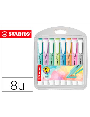 Rotulador Stabilo Fluorescente Fino Swing Cool Pastel Estuche De 8 Unidades Colores Surtidos