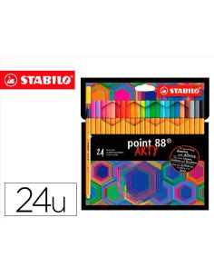 Rotulador Stabilo Point 88 Punta De Fibra Arty Line Estuche Carton De 24 Unidades Colores Surtidos