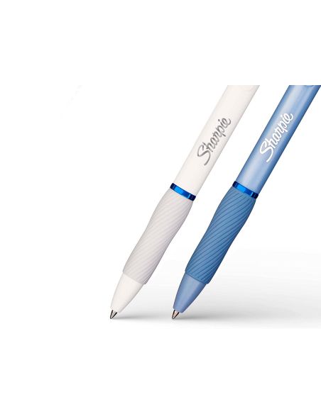 Boligrafo Sharpie Fashion Retractil Tinta Gel Azul 0,7 Mm Color Azul Hielo Y Blanco