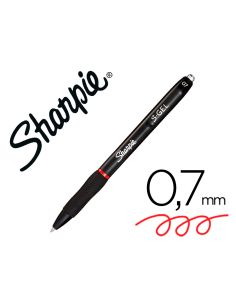 Boligrafo Sharpie Retractil Tinta Gel Punta 0,7 Mm Color Rojo