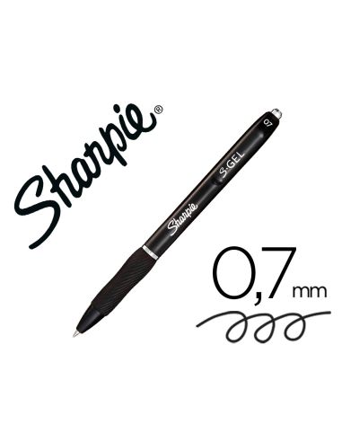 Boligrafo Sharpie Retractil Tinta Gel Punta 0,7 Mm Color Negro