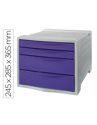 Fichero Cajones De Sobremesa Esselte Colour Breeze Plastico 4 Cajones Color Lavanda