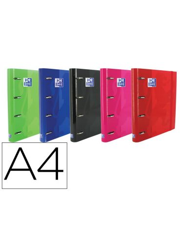 Carpeta Con Recambio Oxford Europeanbinder Classic 4 Anillas 35 Mm Cuadro 5 Mmdin A4 Tapa Extradura Con Gomilla|Libreriasalesiana