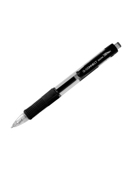 Boligrafo Q-Connect Sigma Retractil Con Sujecion De Caucho Tinta Gel 0,5 Mm Color Negro|Libreriasalesiana
