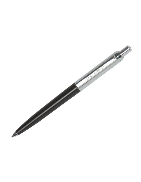 Boligrafo Q-Connect Premium Metalico Retractil Con Clip Color Negro Punta 1 Mm