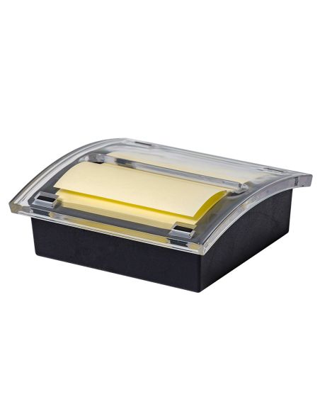 Soporte Bloc De Notas Adhesivas Quita Y Pon Q-Connect Zigzag Color Negro Con 1 Bloc 76X76 Mm