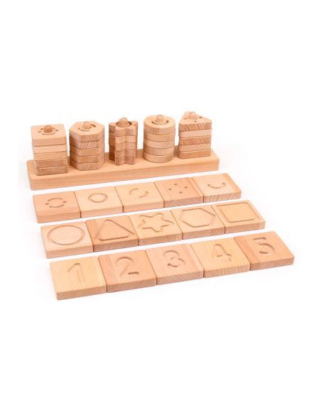 Juego Didactico Andreutoys Formas Geometricas Sensoriales Madera