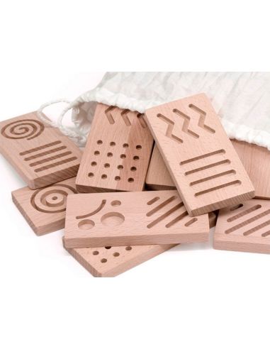 Juego Didactico Andreutoys Domino Sensorial Madera 28 Piezas