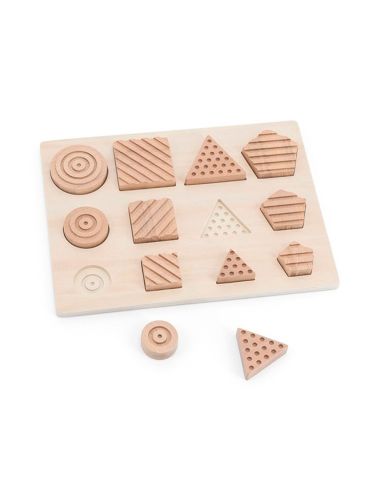 Juego Didactico Andreutoys Formas Geosensoriales Madera 12 Piezas
