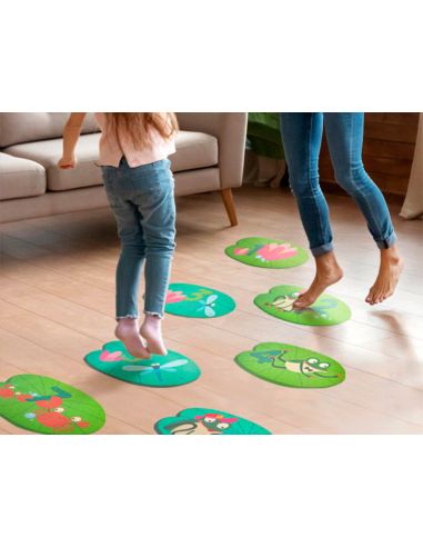 Juego Didactico Mideer Rana Con 63 Adhesivos Para Suelo Removibles