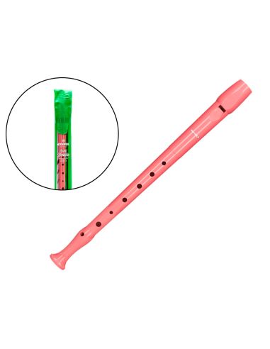 Flauta Hohner 9508 Color Coral Funda Verde Y Transparente